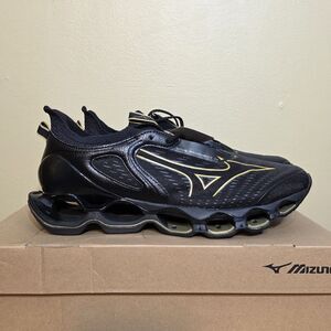 Mizuno Wave Prophecy 14 Running Shoes Black Gold J1GC250052 Men's Size 12